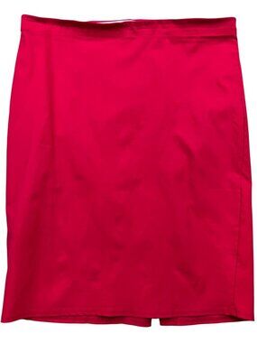 Double Click Women's Pencil Skirt Flat Front Stretch Size 3X Ruby Red Back Slit